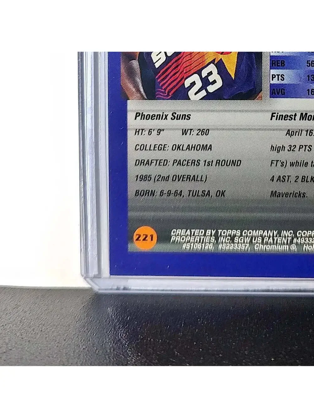Wayman Tisdale 1994-95 Topps Finest #221 Basketball Card